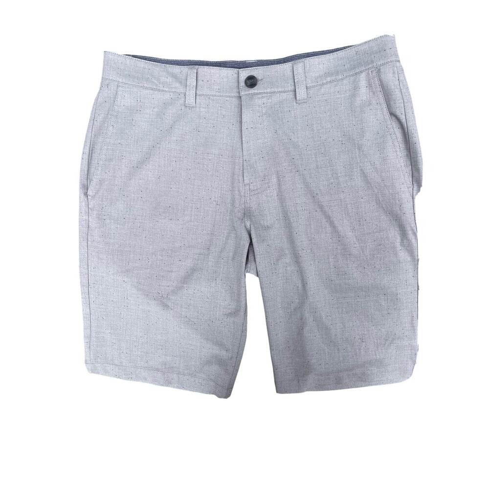 Travis Mathew Shorts Mens 34 Gray Flat Front Stretch